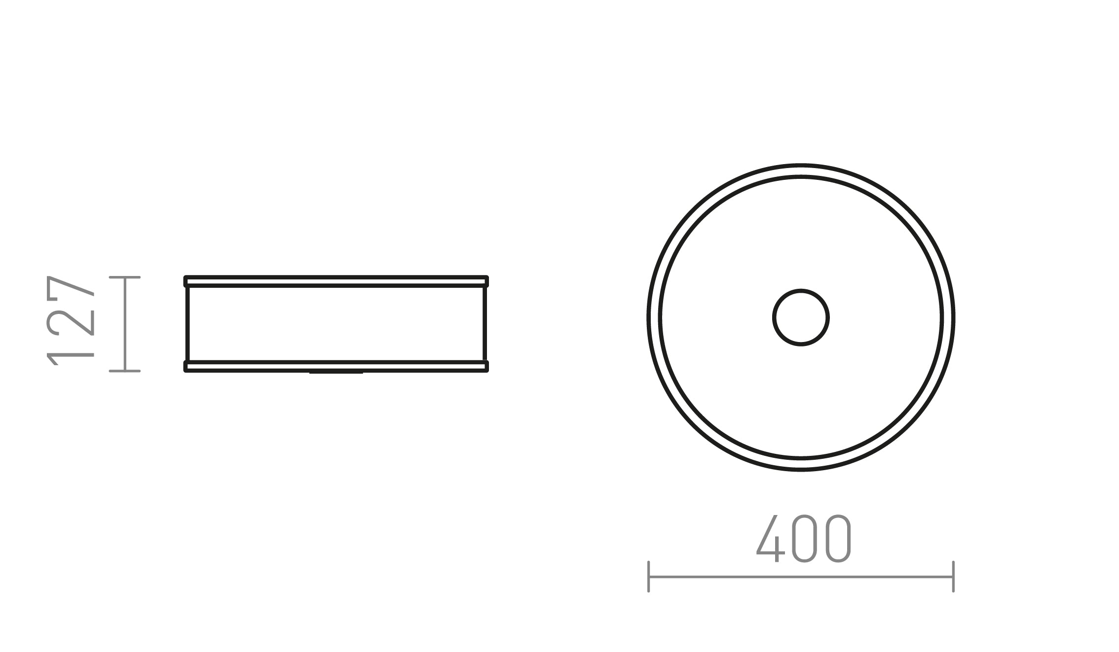 CASSABLANCA  LED 40  ceiling lamp - Product sketch