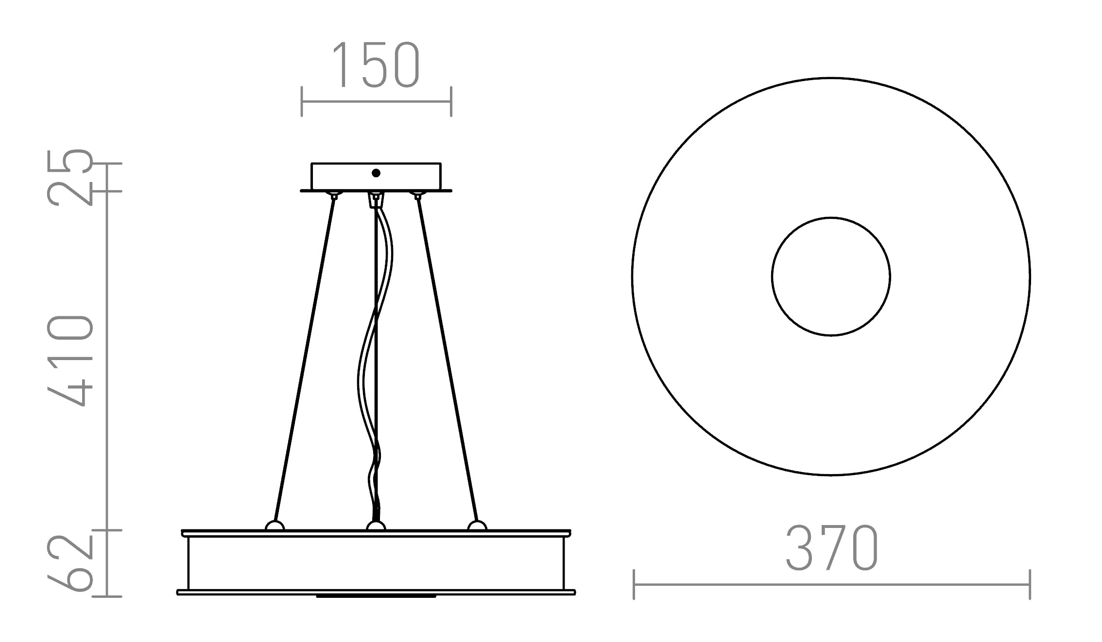 ASTERI LED FÜGGŐLÁMPA - Product sketch