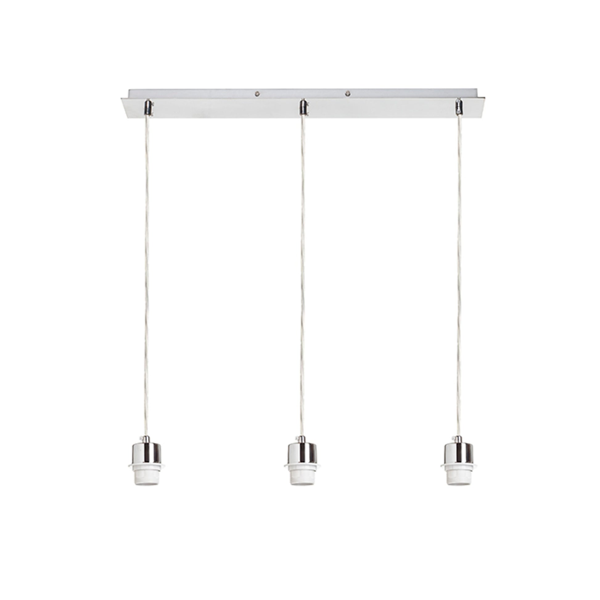 RENDL shades, shade bases, pendent sets MORE 60 pendant ceiling base  chrome 230V LED E27 3x15W R11775 1