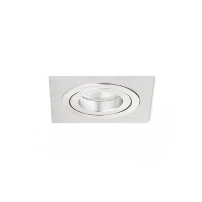 RENDL recessed light PASADENA GU10 SQ I recessed  brushed aluminum 230V LED GU10 7W R12709 8