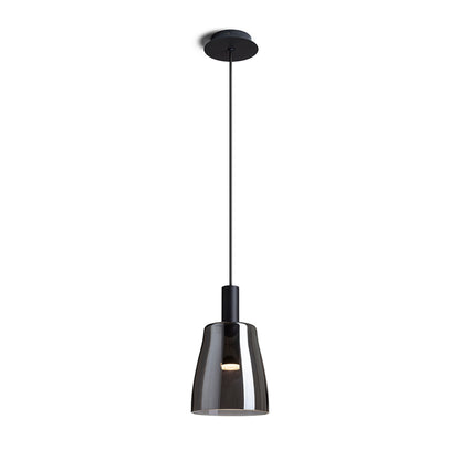 RENDL pendant lamp BELLINI M LED pendant black smoke-colored glass 230V LED 5W 30°  3000K R13652 1