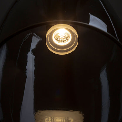 RENDL pendant lamp BELLINI M LED pendant black smoke-colored glass 230V LED 5W 30°  3000K R13652 4
