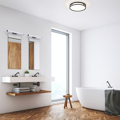 RENDL surface mounted lamp GRANDE LED 35 ceiling  opal-colored glass/black 230V LED 24W IP44  3000K R13679 2