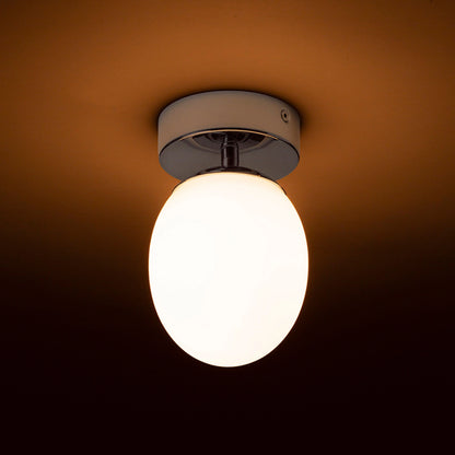 RENDL surface mounted lamp MERINGUE 11 ceiling  opal-colored glass/chrome 230V LED G9 9W IP44 R13689 4