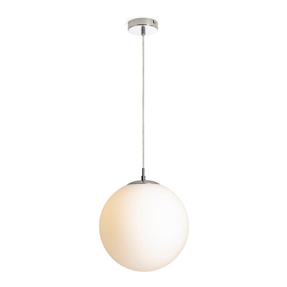 RENDL pendant lamp LUNA 30 pendant  opal-colored glass/chrome 230V LED E27 15W R13747 5