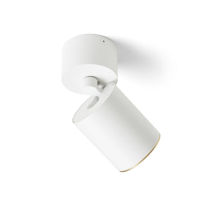 RENDL spotlight DARIO ceiling white brushed brass 230V LED GU10 9W R13867 3