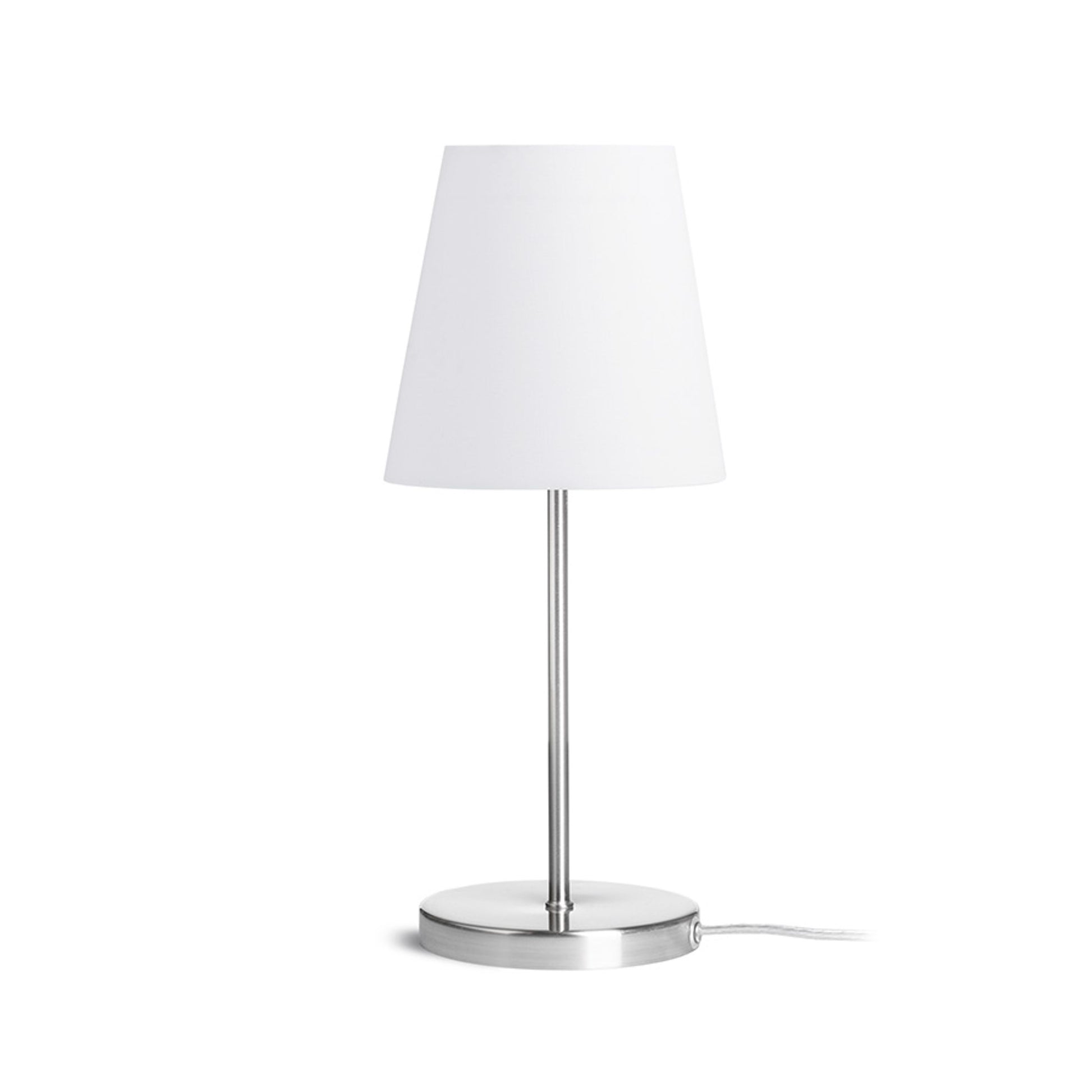 RENDL table lamp NYC/CONNY 15/15 table  Polycotton white/nickel 230V LED E27 11W R14048 1