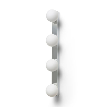 RENDL wall lamp DOMINO IV wall chrome/opal-colored glass 230V LED G9 4x6W IP44 R14390 5