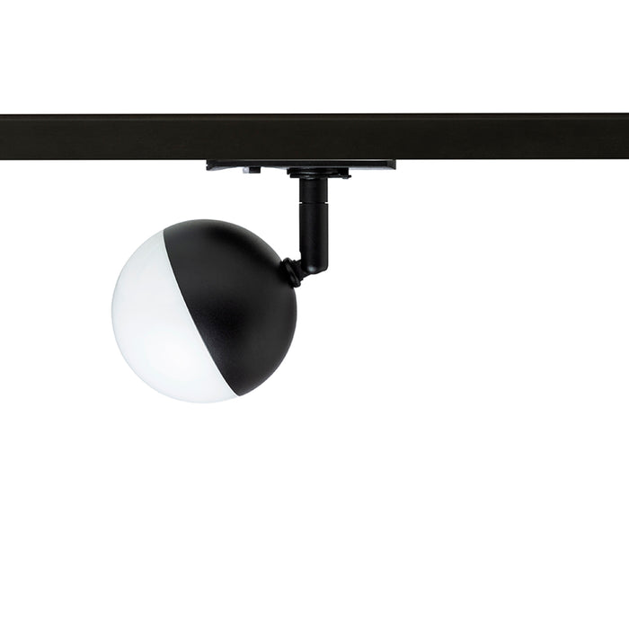 RENDL 1-circuit track system LYRA for 1-circuit tracks black frosted acrylic 230V LED 5W  3000K R14427 1