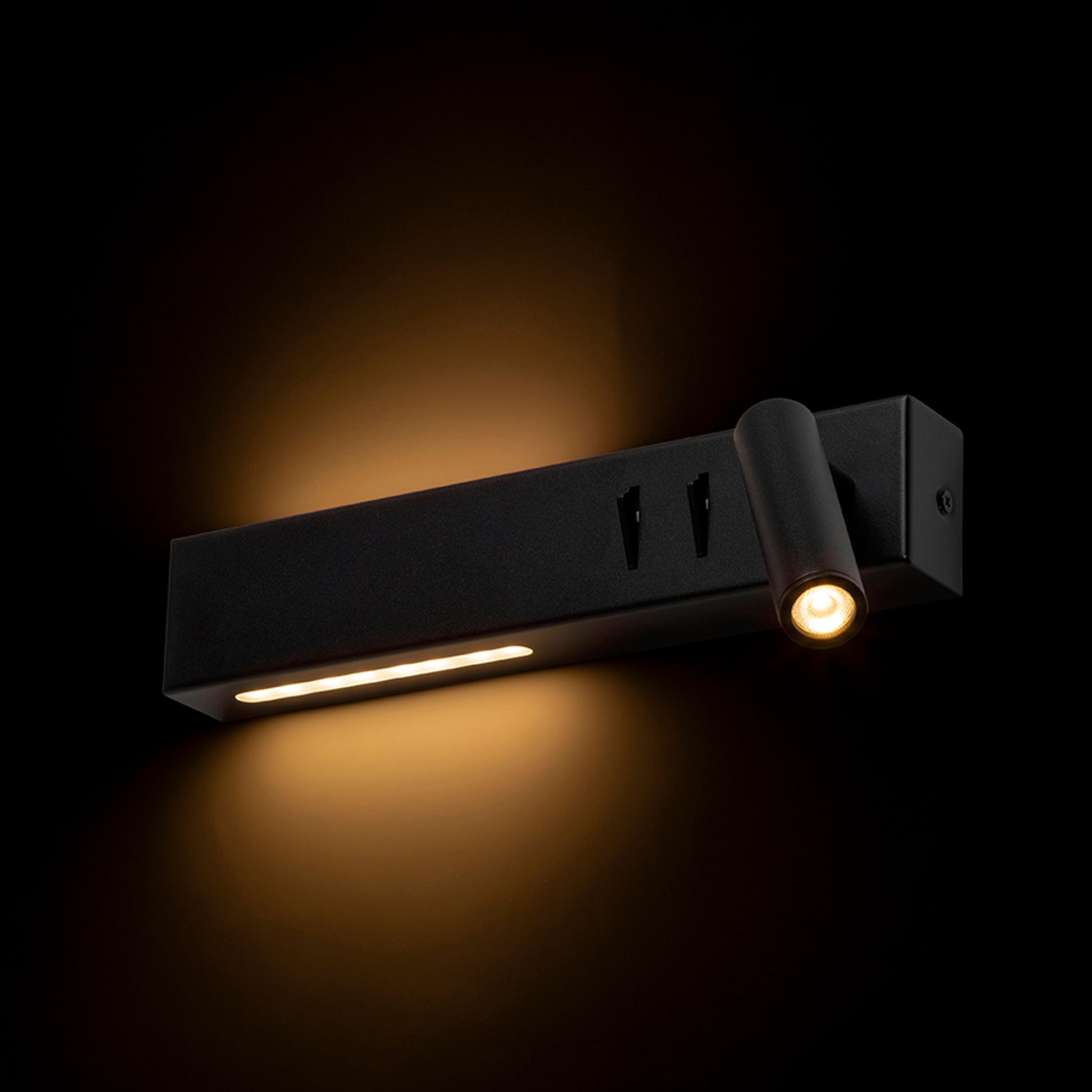 RENDL spotlight ODEON wall with backlighting black  230V LED 8+3W 30°  3000K R14524 4