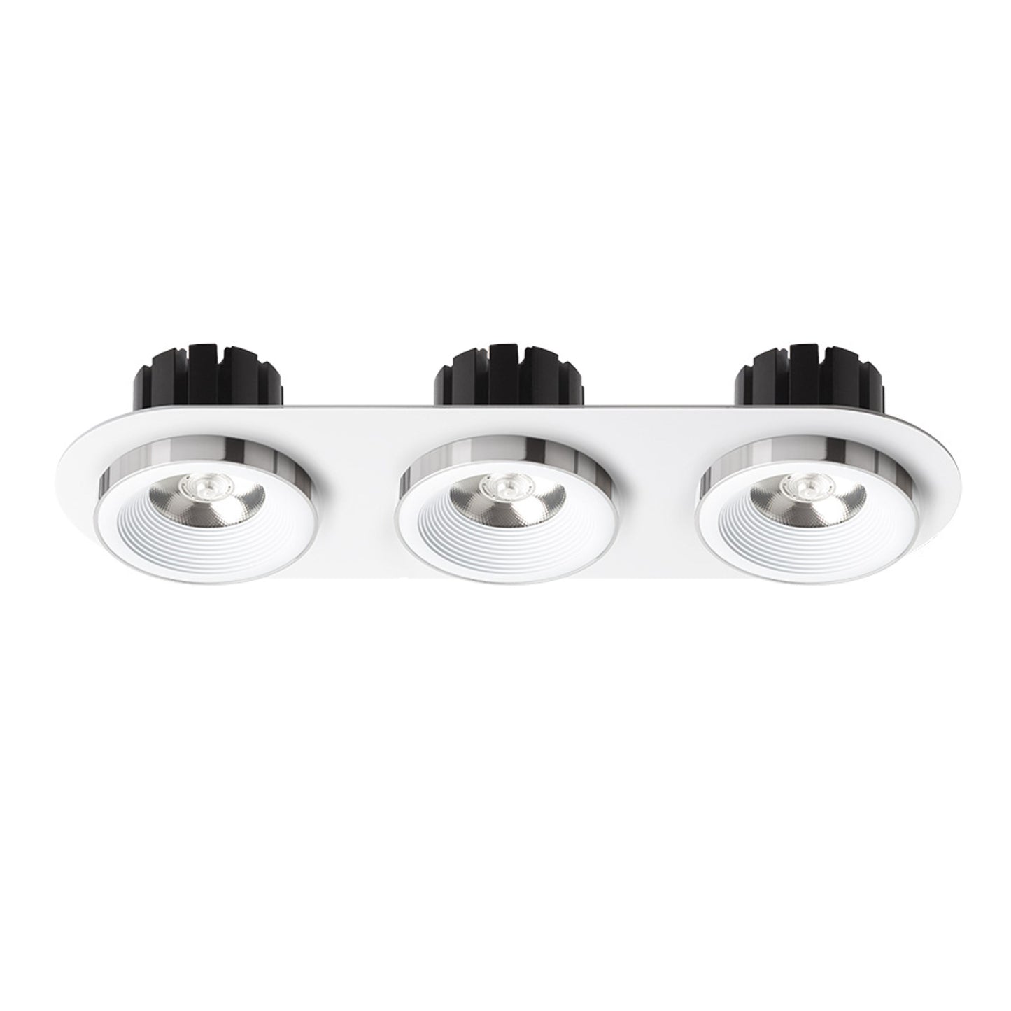 RENDL recessed light SHARM R III recessed white chrome 230V LED 3x10W 24° 3000K R14574 2