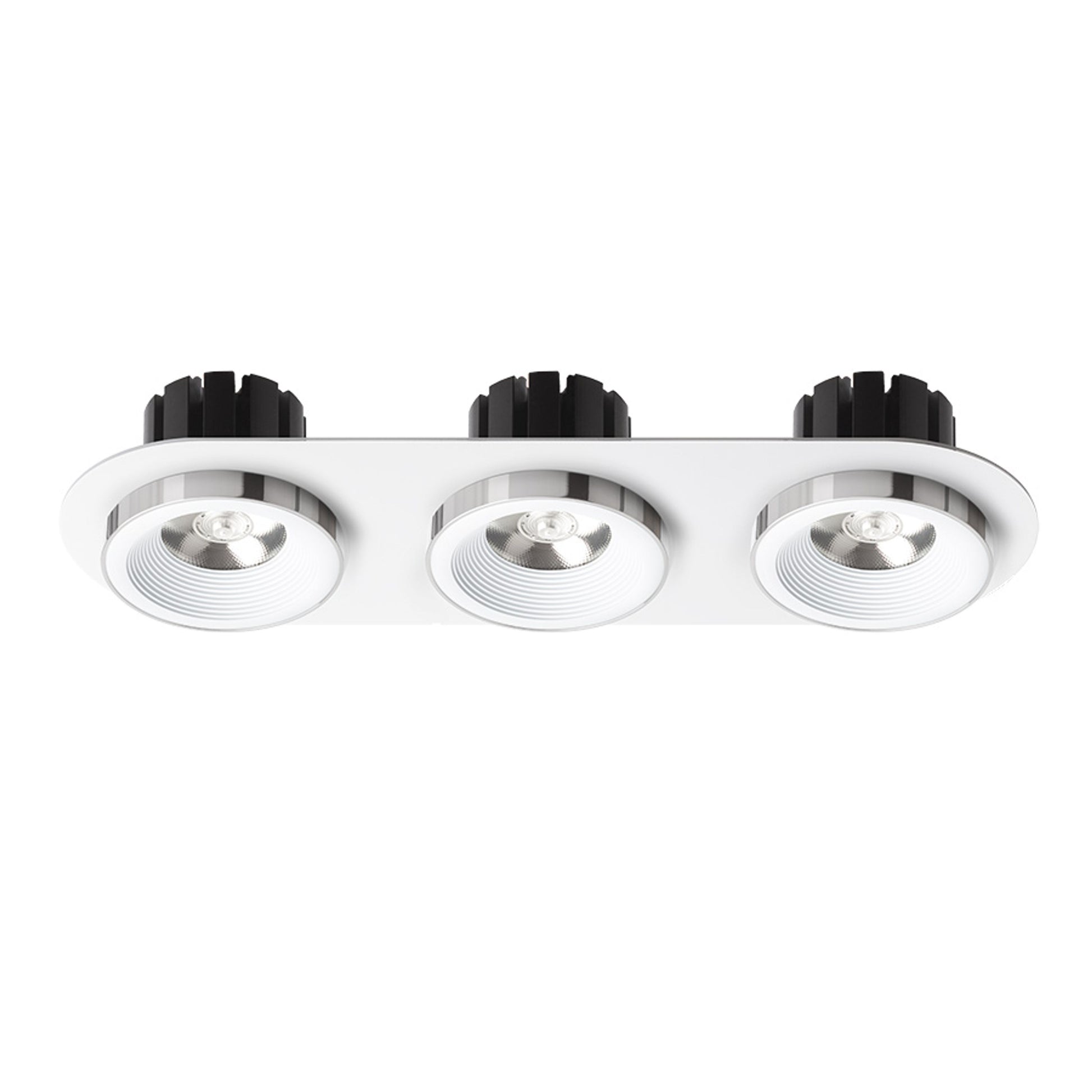 RENDL recessed light SHARM R III recessed white chrome 230V LED 3x10W 24° 3000K R14574 2