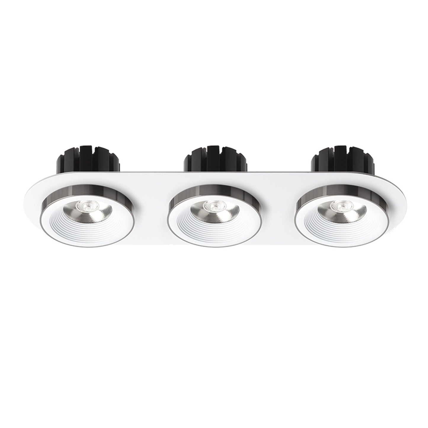 RENDL recessed light SHARM R III recessed white black chrome 230V LED 3x10W 24° 3000K R14575 2