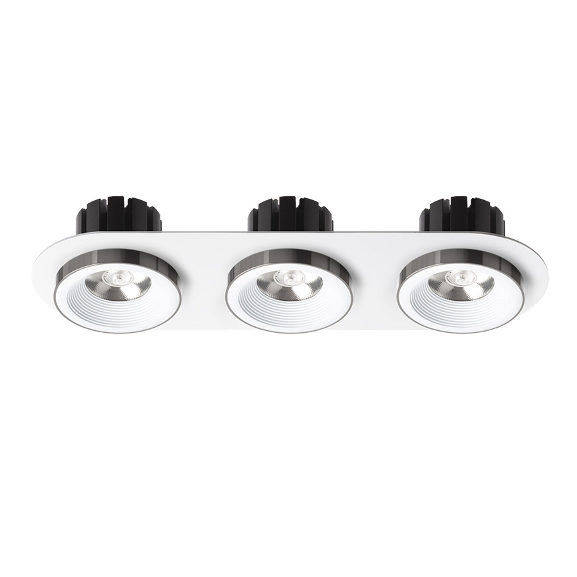 RENDL recessed light SHARM R III recessed white black chrome 230V LED 3x10W 24° 3000K R14575 2