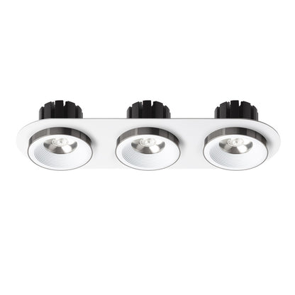 RENDL recessed light SHARM R III recessed white black chrome 230V LED 3x10W 24° 3000K R14575 2