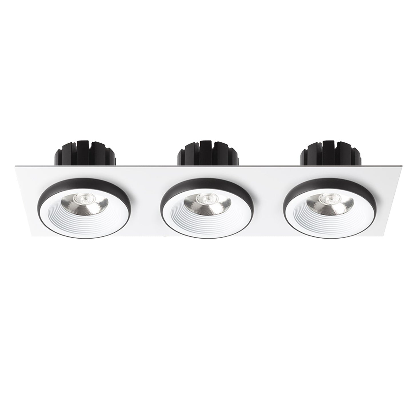 RENDL recessed light SHARM SQ III recessed white/black 230V LED 3x10W 24° 3000K R14588 2