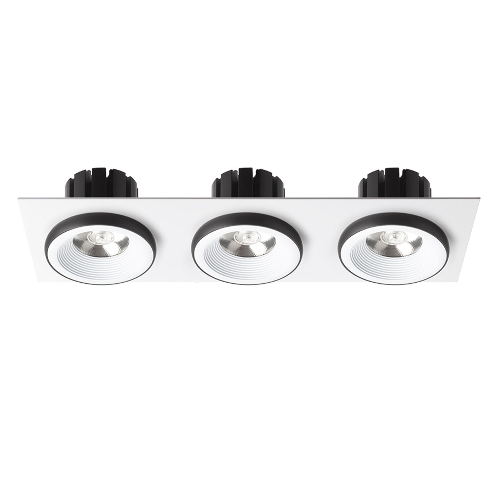RENDL recessed light SHARM SQ III recessed white/black 230V LED 3x10W 24° 3000K R14588 2