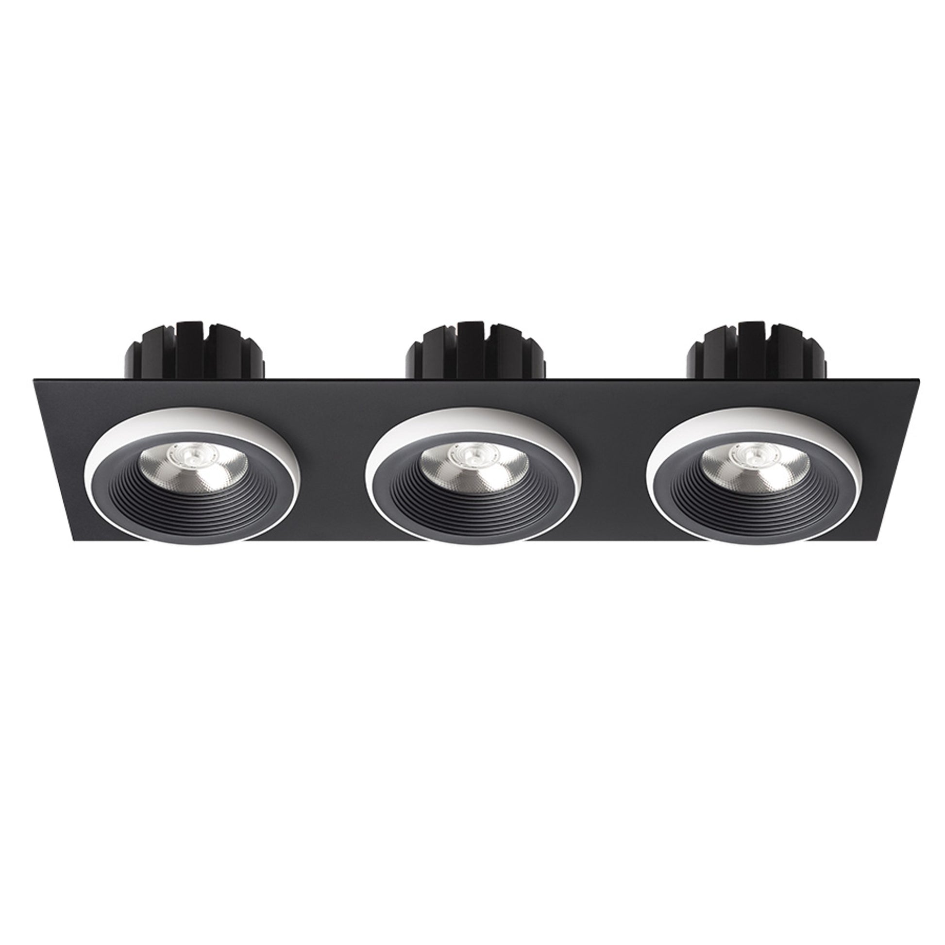 RENDL recessed light SHARM SQ III recessed black/white 230V LED 3x10W 24° 3000K R14589 2